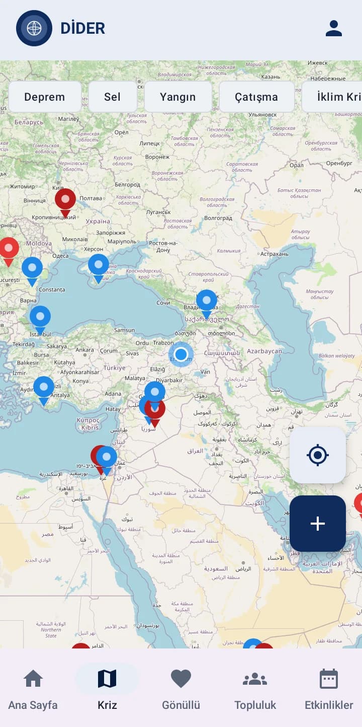 خريطة الأزمات المباشرة
